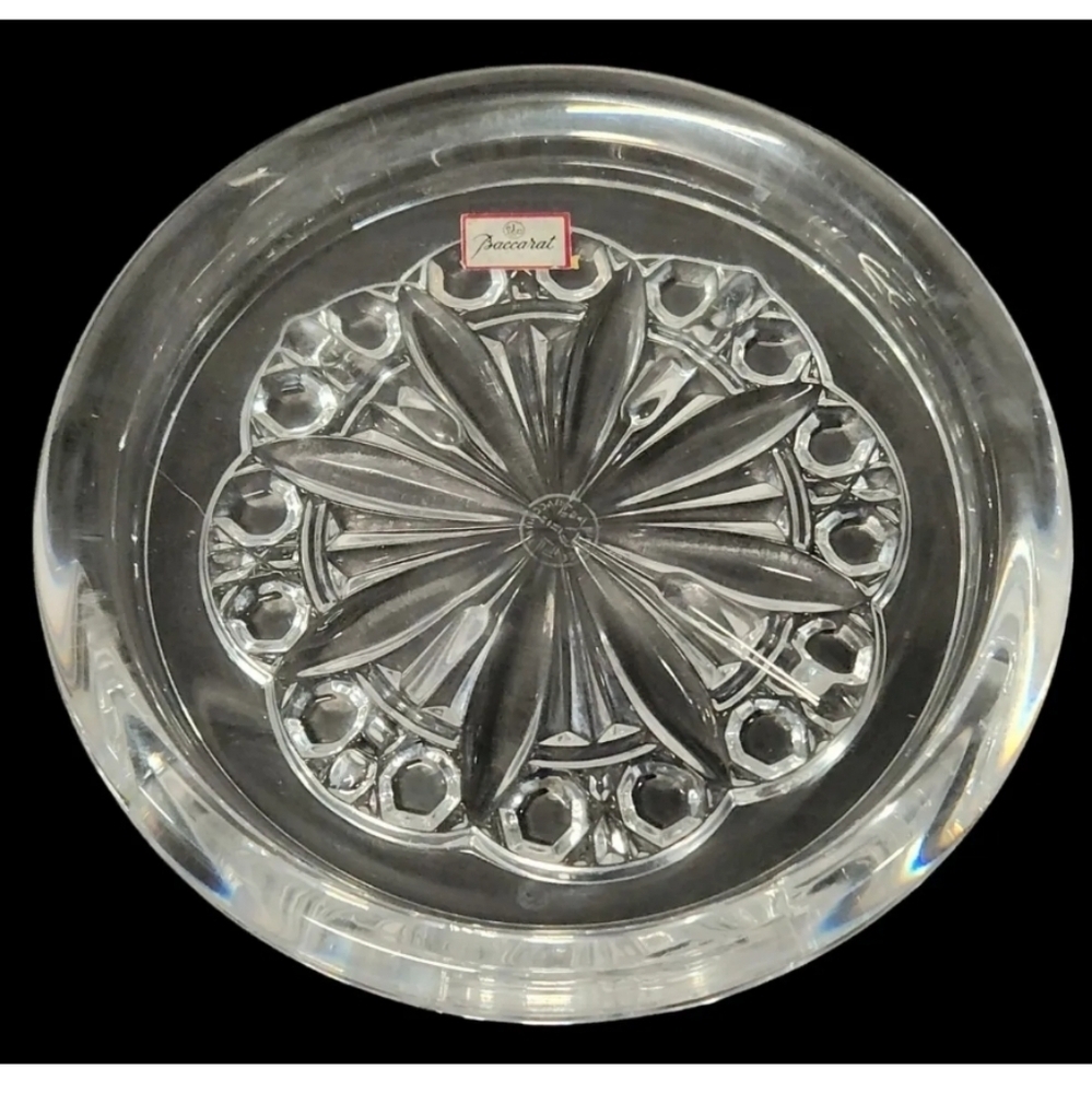 Baccarat‎ Crystal Rosace Wine Bottle, Champagne And Decanter Coaster
